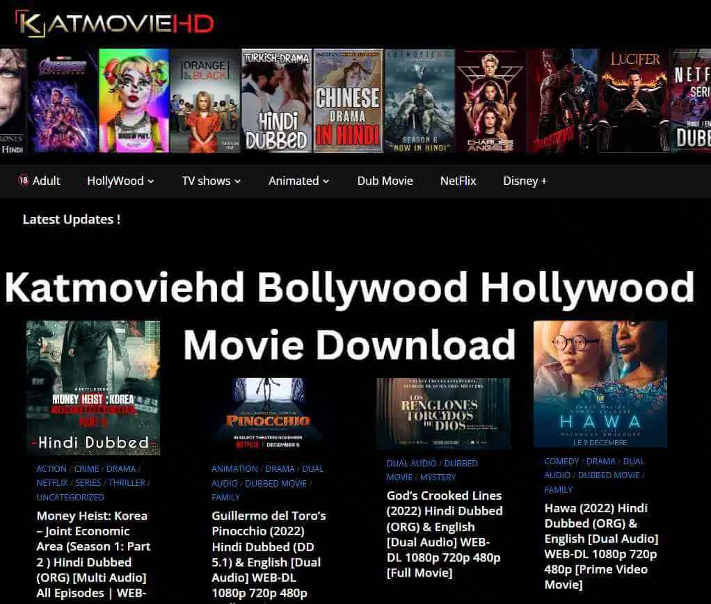 KatMovieHD – Download Latest HD Bollywood Hollywood Hindi Dubbed Movies & Web Series