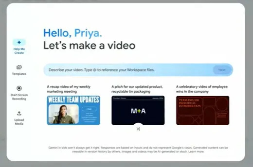 Google Vids AI video maker